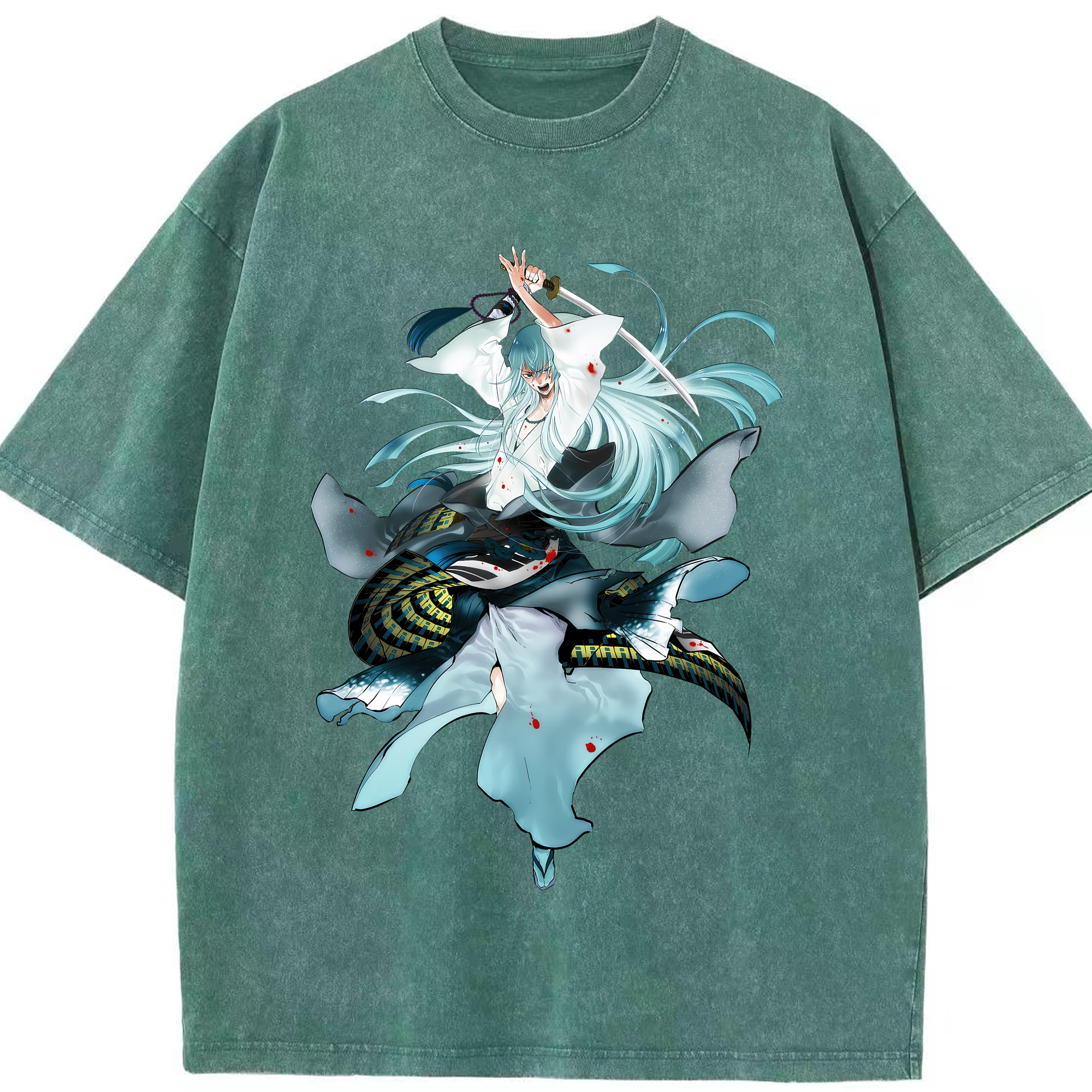 （画像用） 刀剣乱舞 Touken Ranbu 綿100% ヴィンテージ風 半袖Tシャツ（フロントプリント）